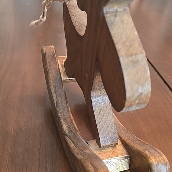 Vintage Rocking Reindeer Handcrafted 9" H - Picture 11 of 12